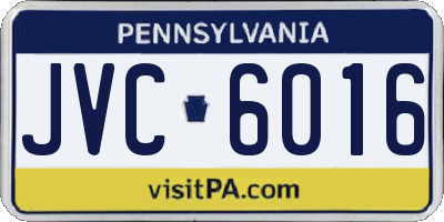 PA license plate JVC6016