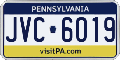 PA license plate JVC6019