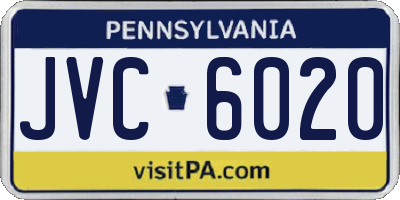 PA license plate JVC6020