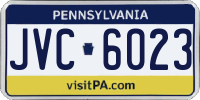 PA license plate JVC6023