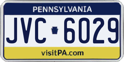 PA license plate JVC6029