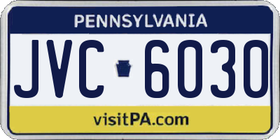 PA license plate JVC6030