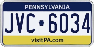 PA license plate JVC6034
