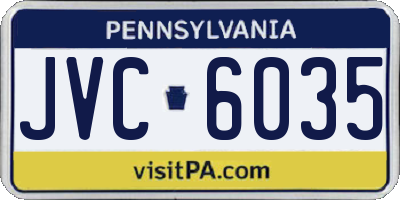 PA license plate JVC6035