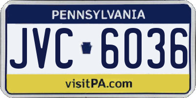 PA license plate JVC6036