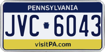 PA license plate JVC6043
