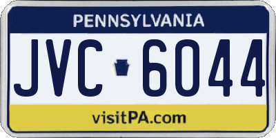 PA license plate JVC6044