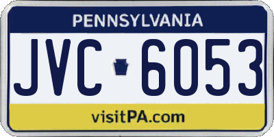 PA license plate JVC6053