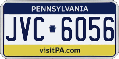 PA license plate JVC6056