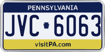 PA license plate JVC6063