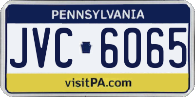 PA license plate JVC6065