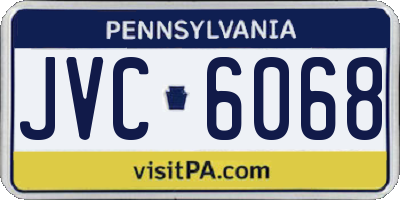 PA license plate JVC6068