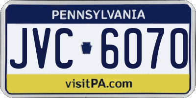 PA license plate JVC6070