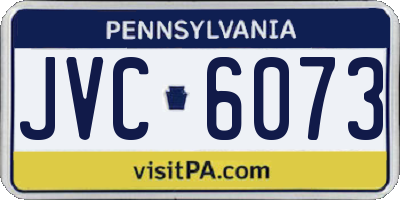 PA license plate JVC6073