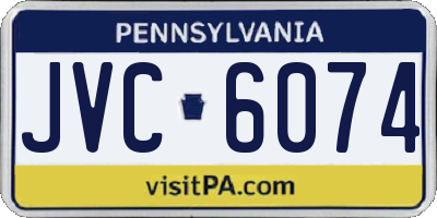 PA license plate JVC6074