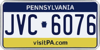 PA license plate JVC6076