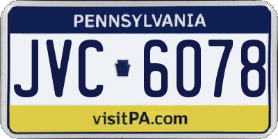 PA license plate JVC6078