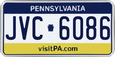 PA license plate JVC6086