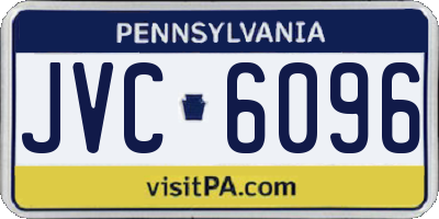PA license plate JVC6096