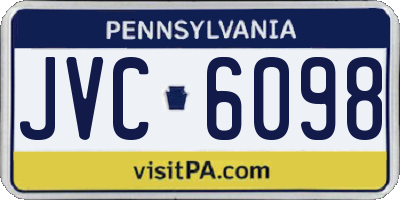 PA license plate JVC6098