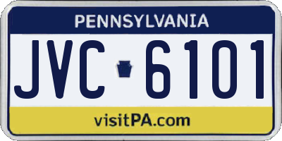 PA license plate JVC6101