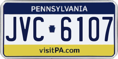 PA license plate JVC6107