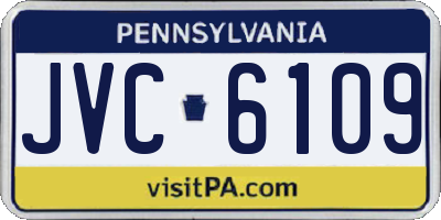 PA license plate JVC6109