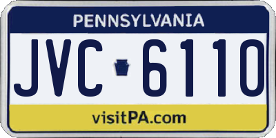 PA license plate JVC6110