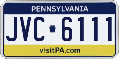 PA license plate JVC6111