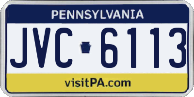 PA license plate JVC6113