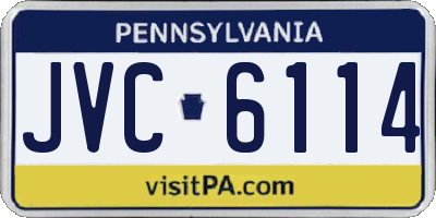 PA license plate JVC6114