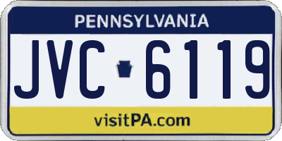 PA license plate JVC6119