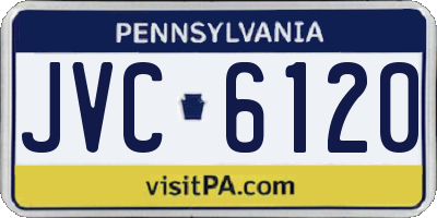 PA license plate JVC6120