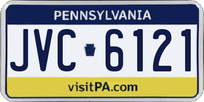 PA license plate JVC6121