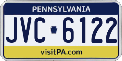 PA license plate JVC6122