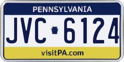 PA license plate JVC6124