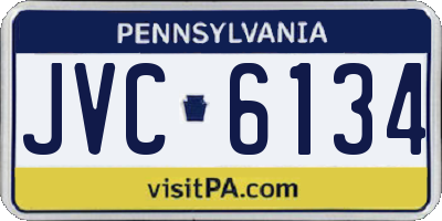 PA license plate JVC6134