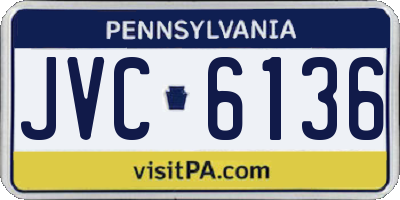PA license plate JVC6136