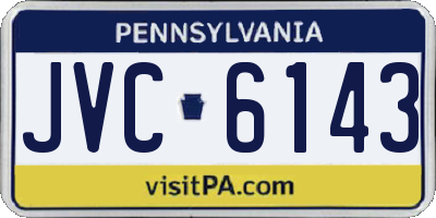 PA license plate JVC6143