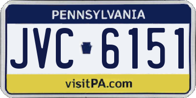 PA license plate JVC6151