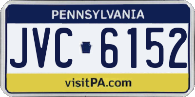 PA license plate JVC6152