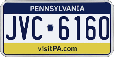 PA license plate JVC6160
