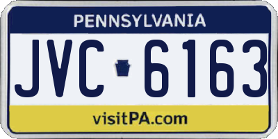 PA license plate JVC6163
