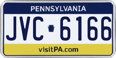 PA license plate JVC6166