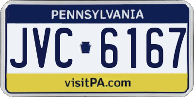 PA license plate JVC6167