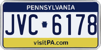 PA license plate JVC6178