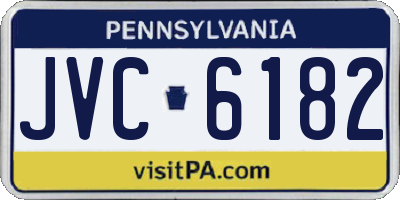 PA license plate JVC6182