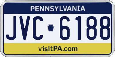 PA license plate JVC6188