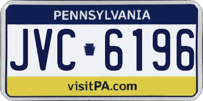 PA license plate JVC6196