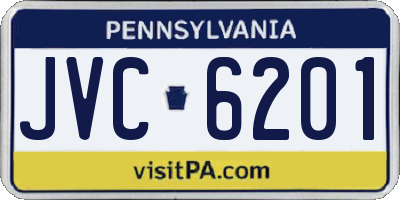 PA license plate JVC6201